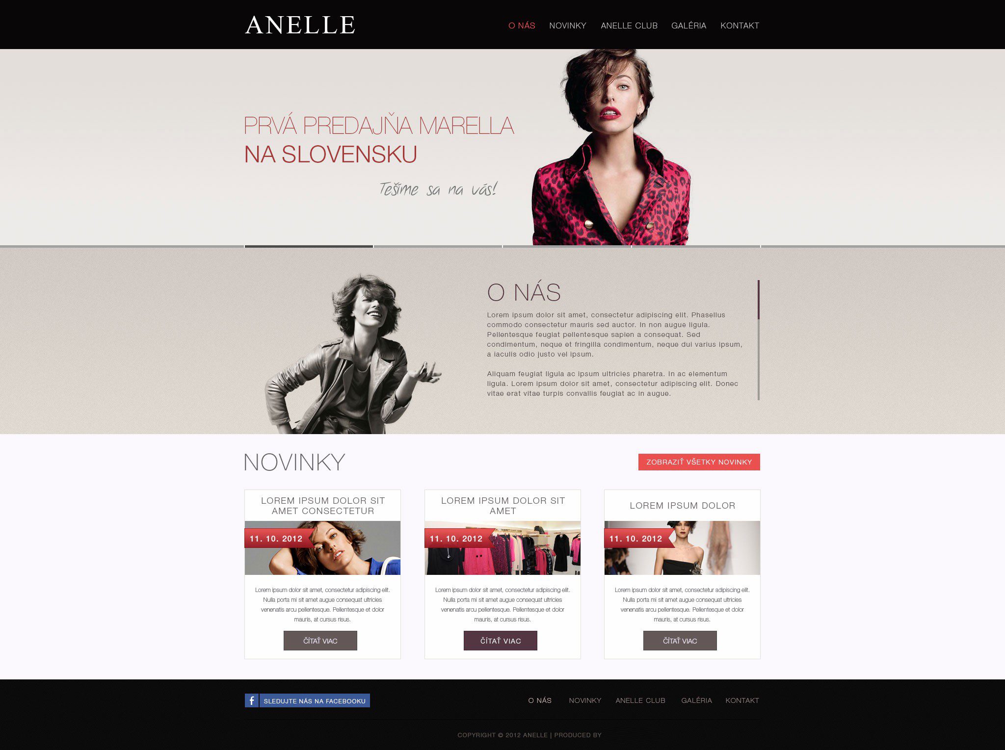 Gestaltung von Webseiten - MARELLA ANELLE - Startseite