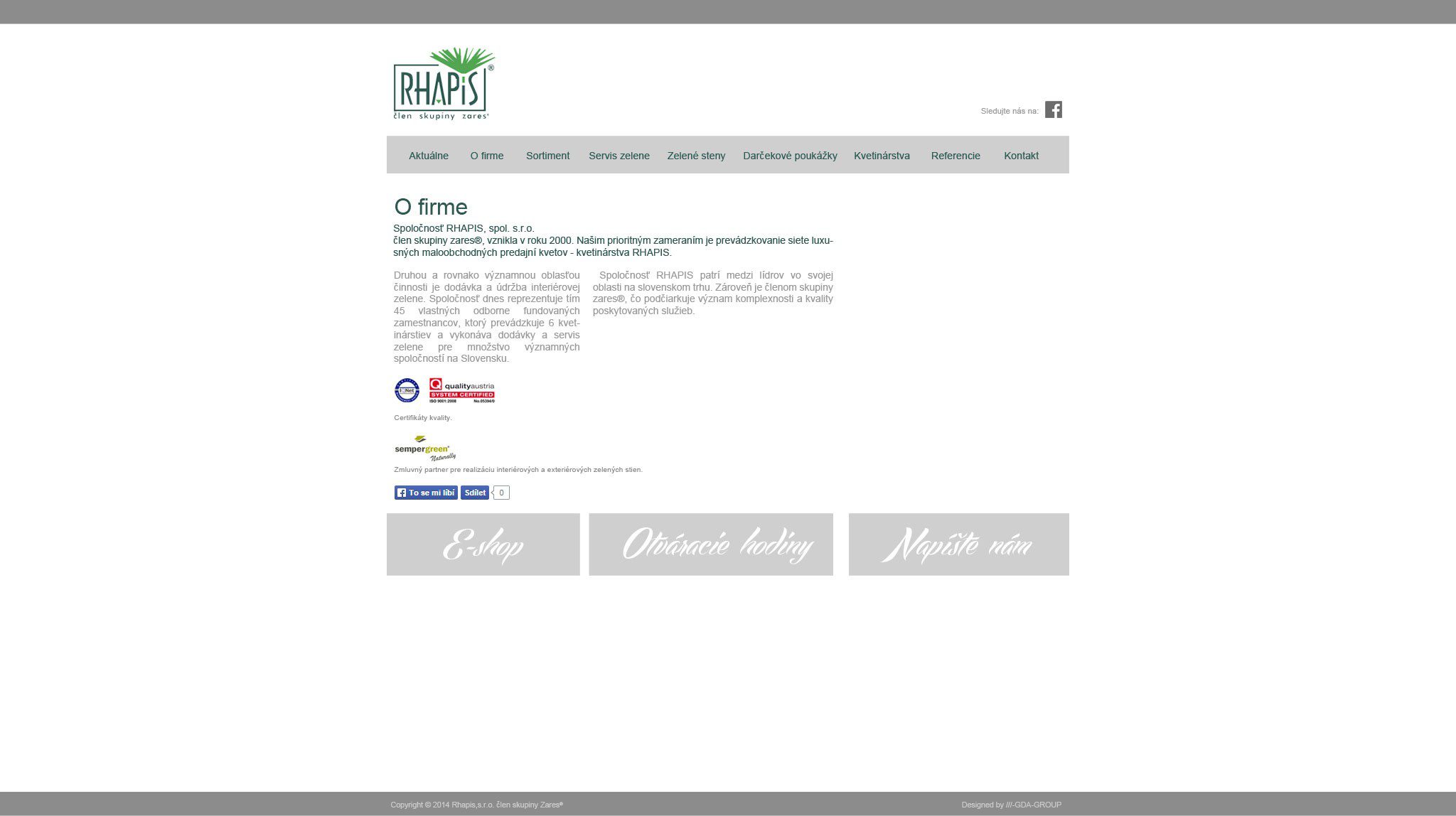 Tvorba webových stránok - RHAPIS - O firme