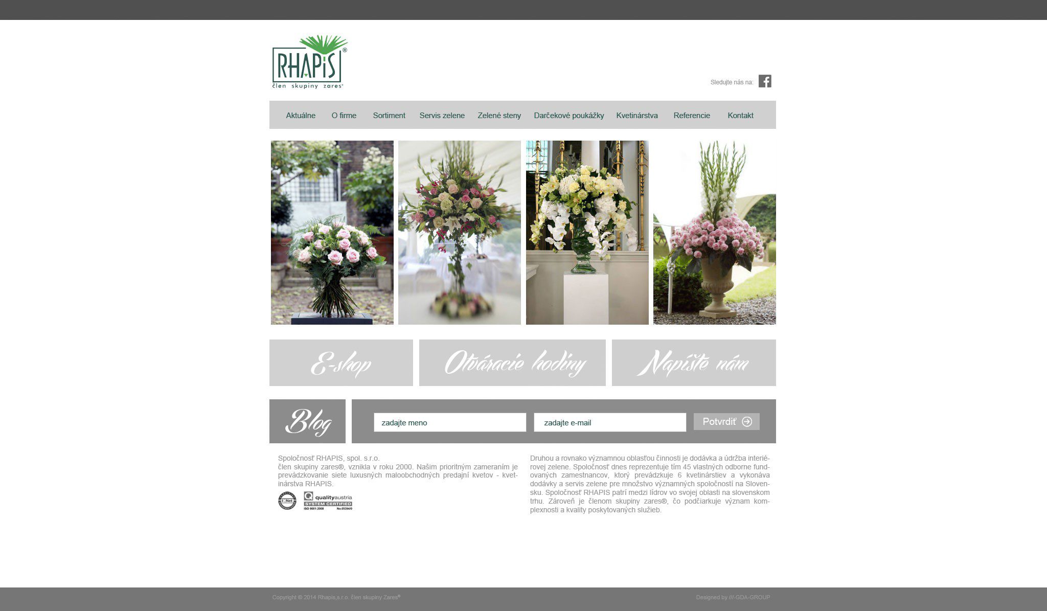 Web development - RHAPIS - Homepage