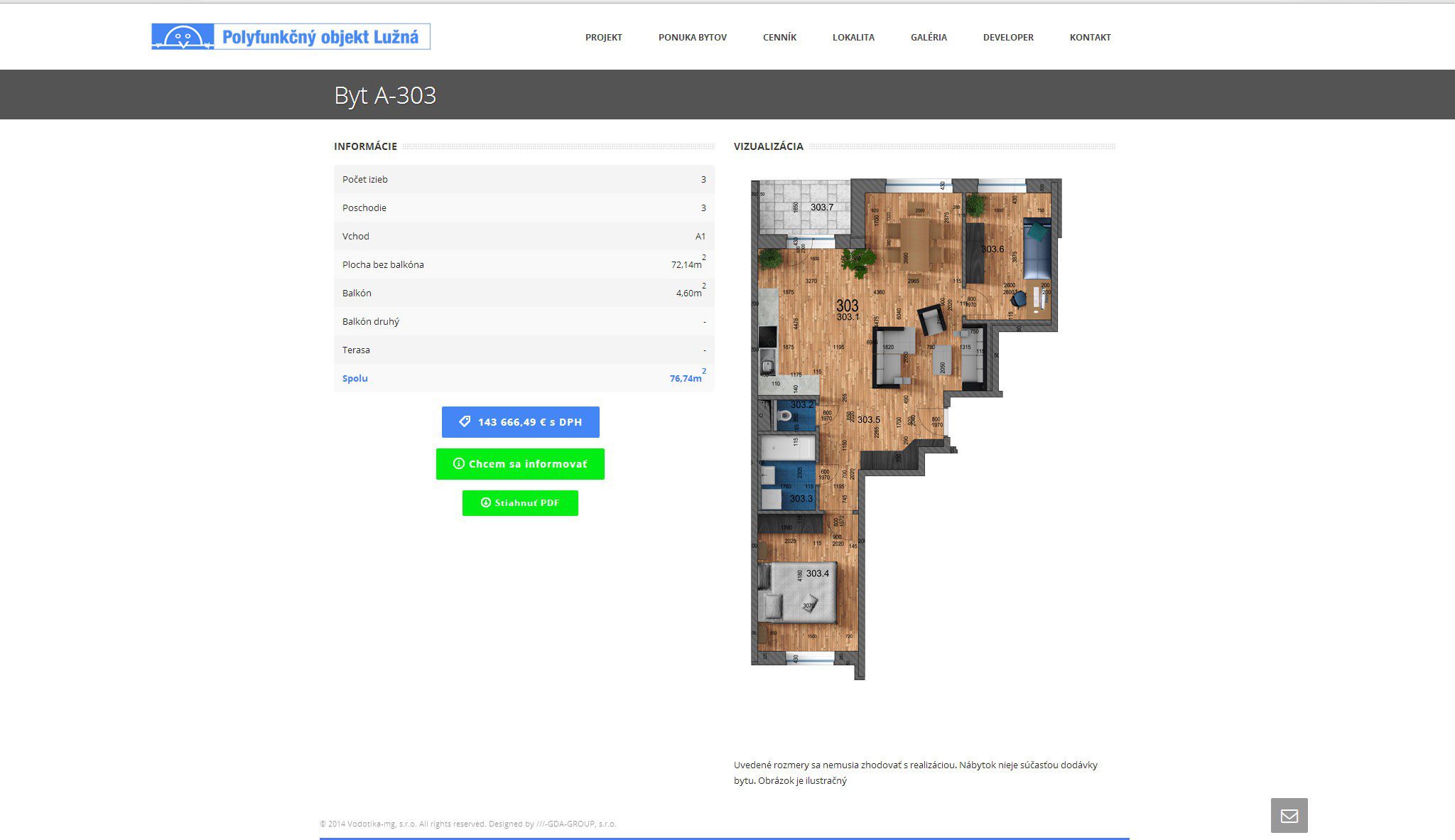 Gestaltung von Webseiten - VODOTIKA MG - Schließen Wohnung