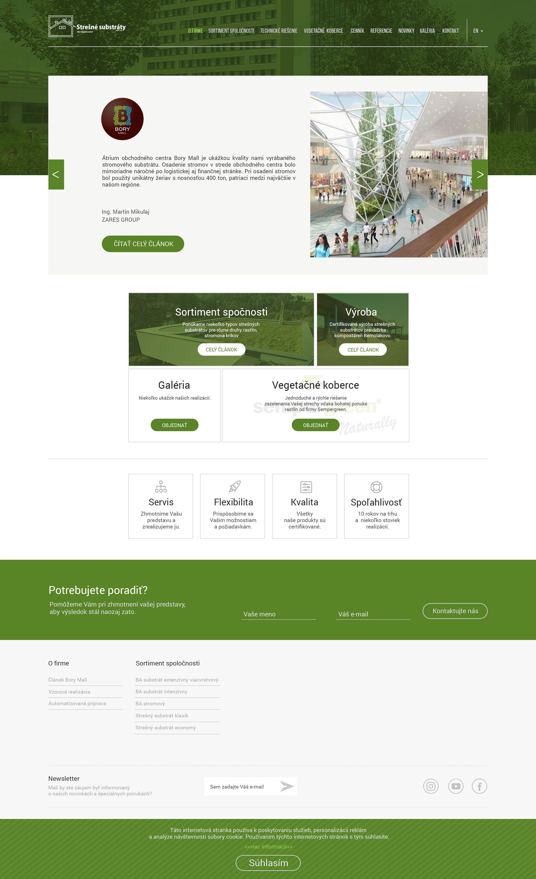 Gestaltung von Webseiten - Dachsubstrate - Startseite